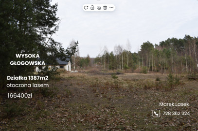 Działka Sprzedaż Wysoka Głogowska